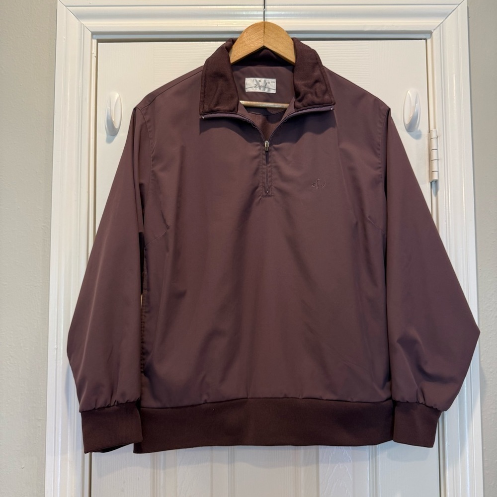 Elord Windbreaker 1/4 Zip Pullover Women’s XL Purple Athleisure Golf Preppy